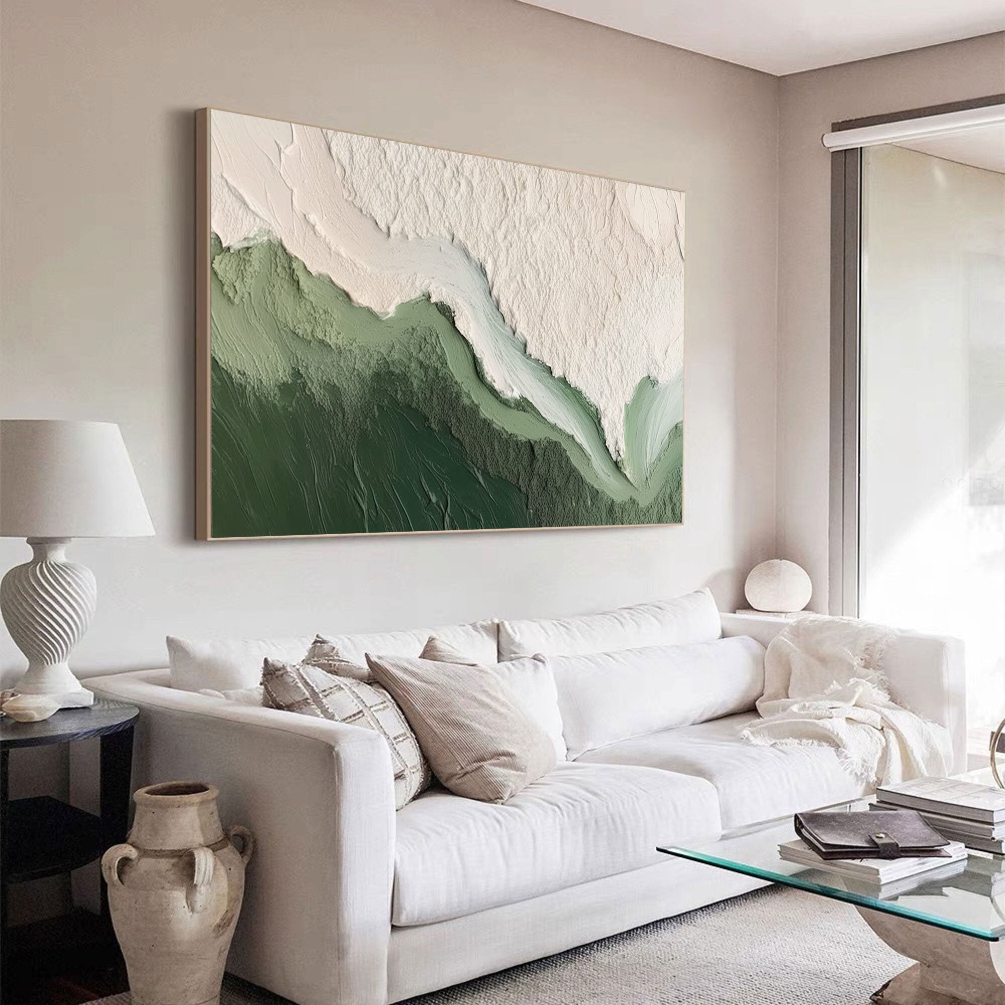 Valley Vista: Textured Abstract Landscape Art