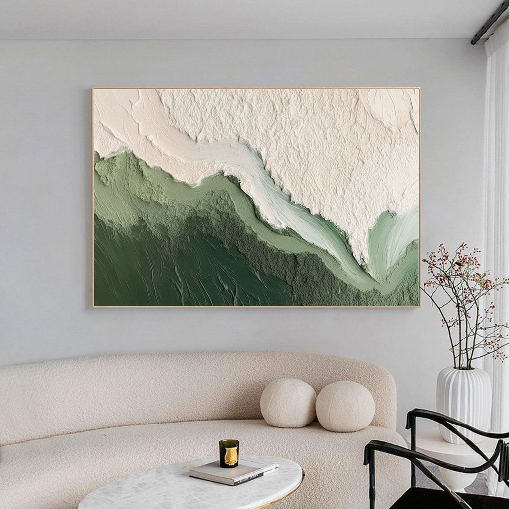 Valley Vista: Textured Abstract Landscape Art