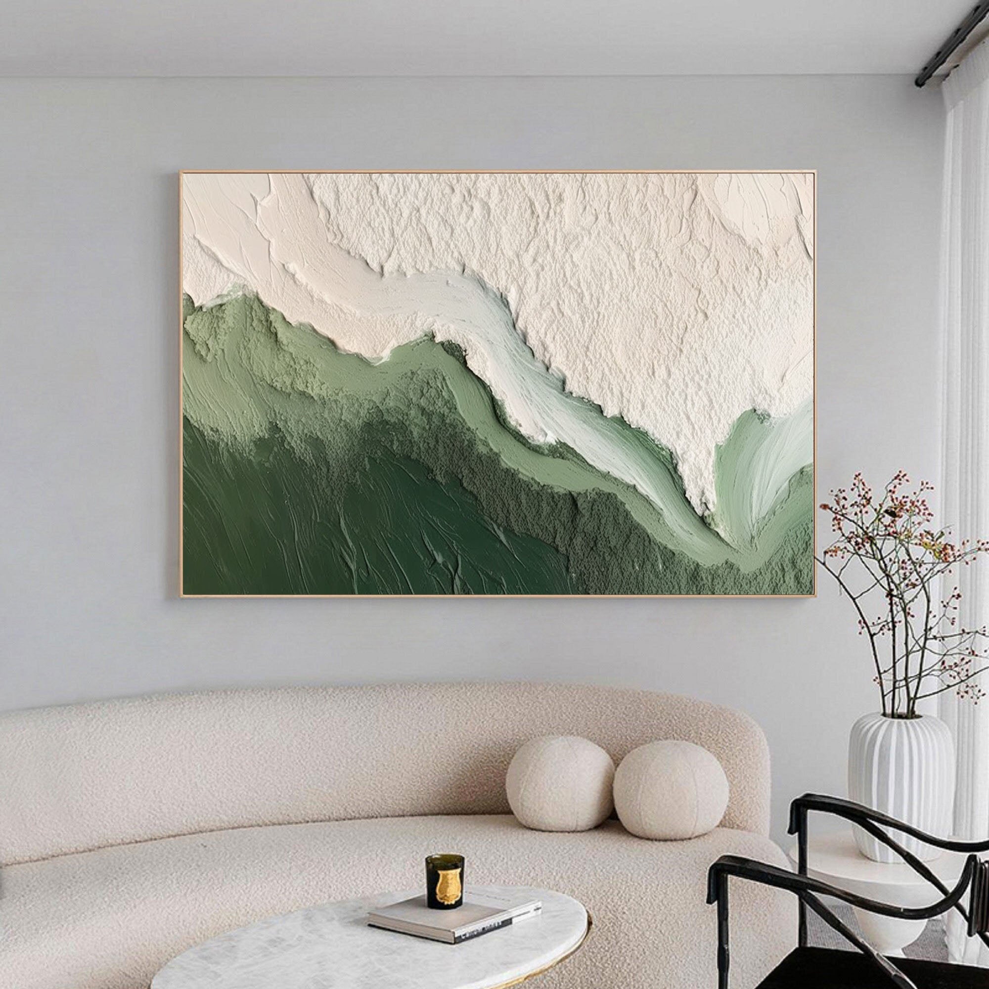Valley Vista: Textured Abstract Landscape Art