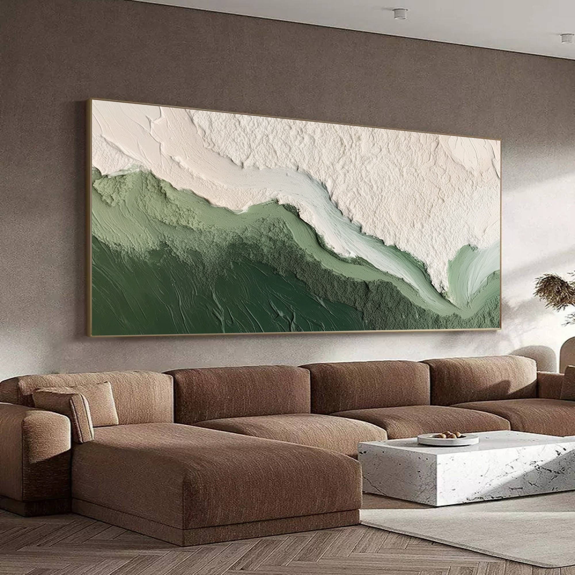 Valley Vista: Textured Abstract Landscape Art
