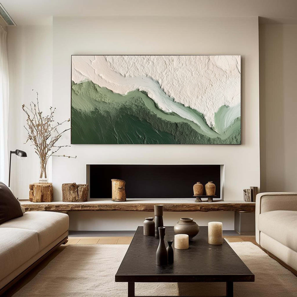 Valley Vista: Textured Abstract Landscape Art
