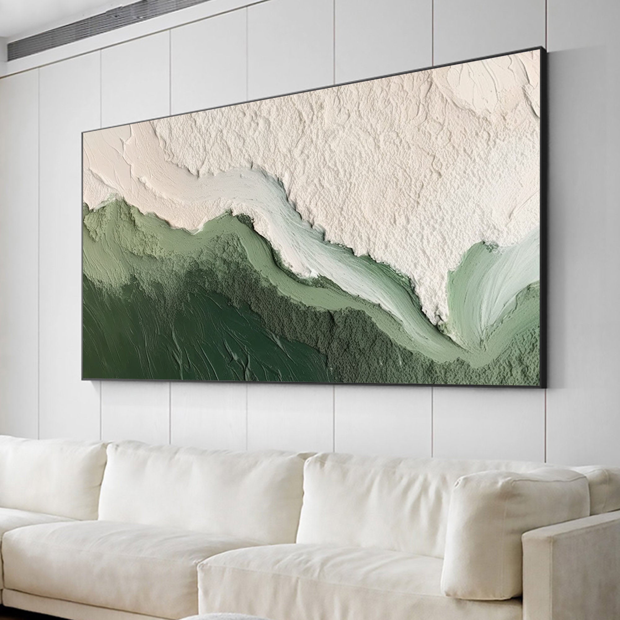 Valley Vista: Textured Abstract Landscape Art