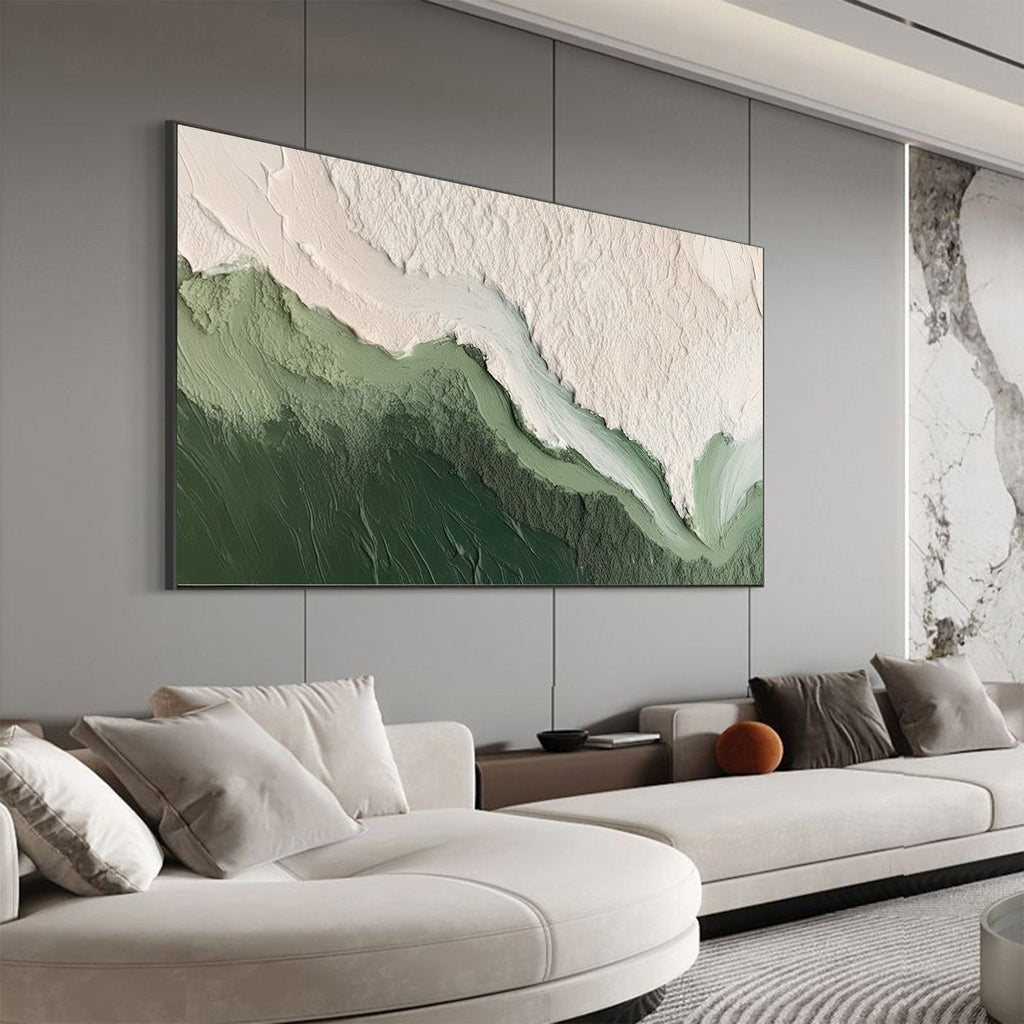 Valley Vista: Textured Abstract Landscape Art