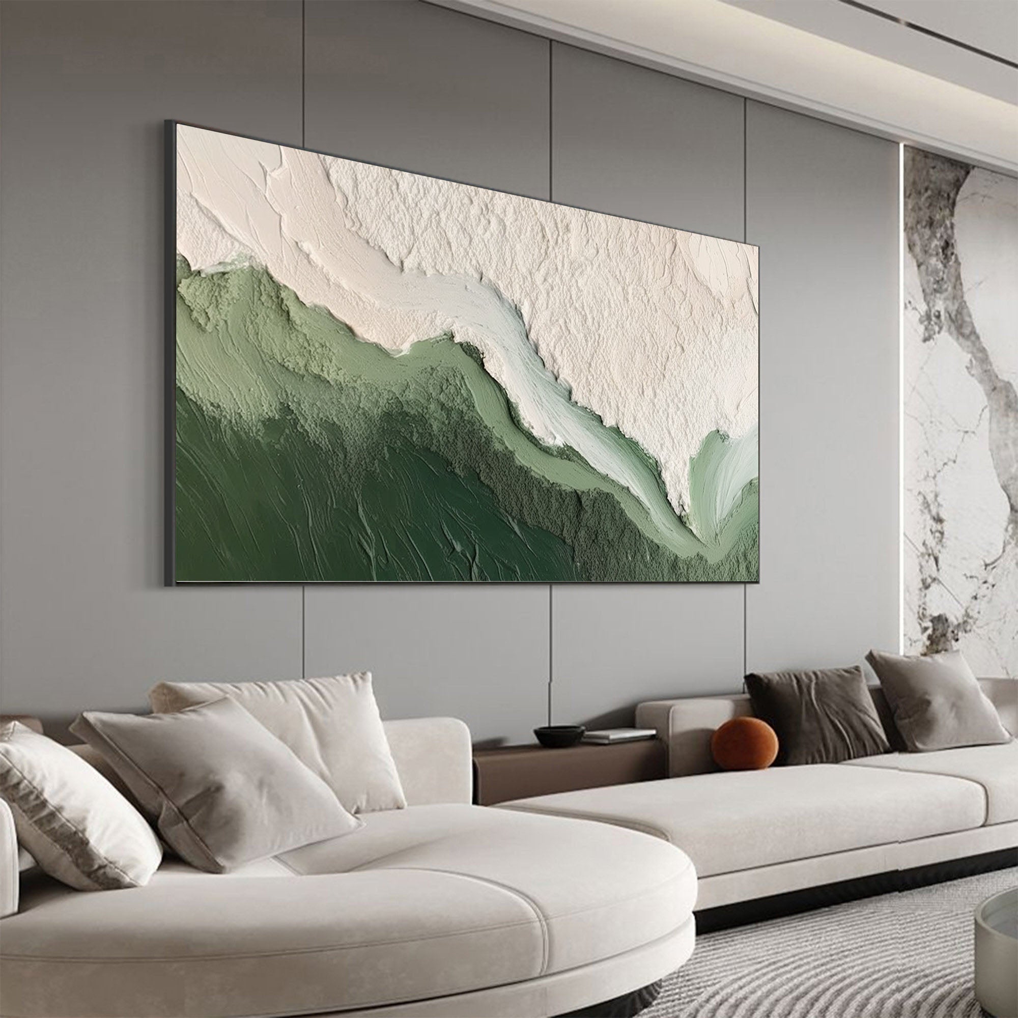 Valley Vista: Textured Abstract Landscape Art