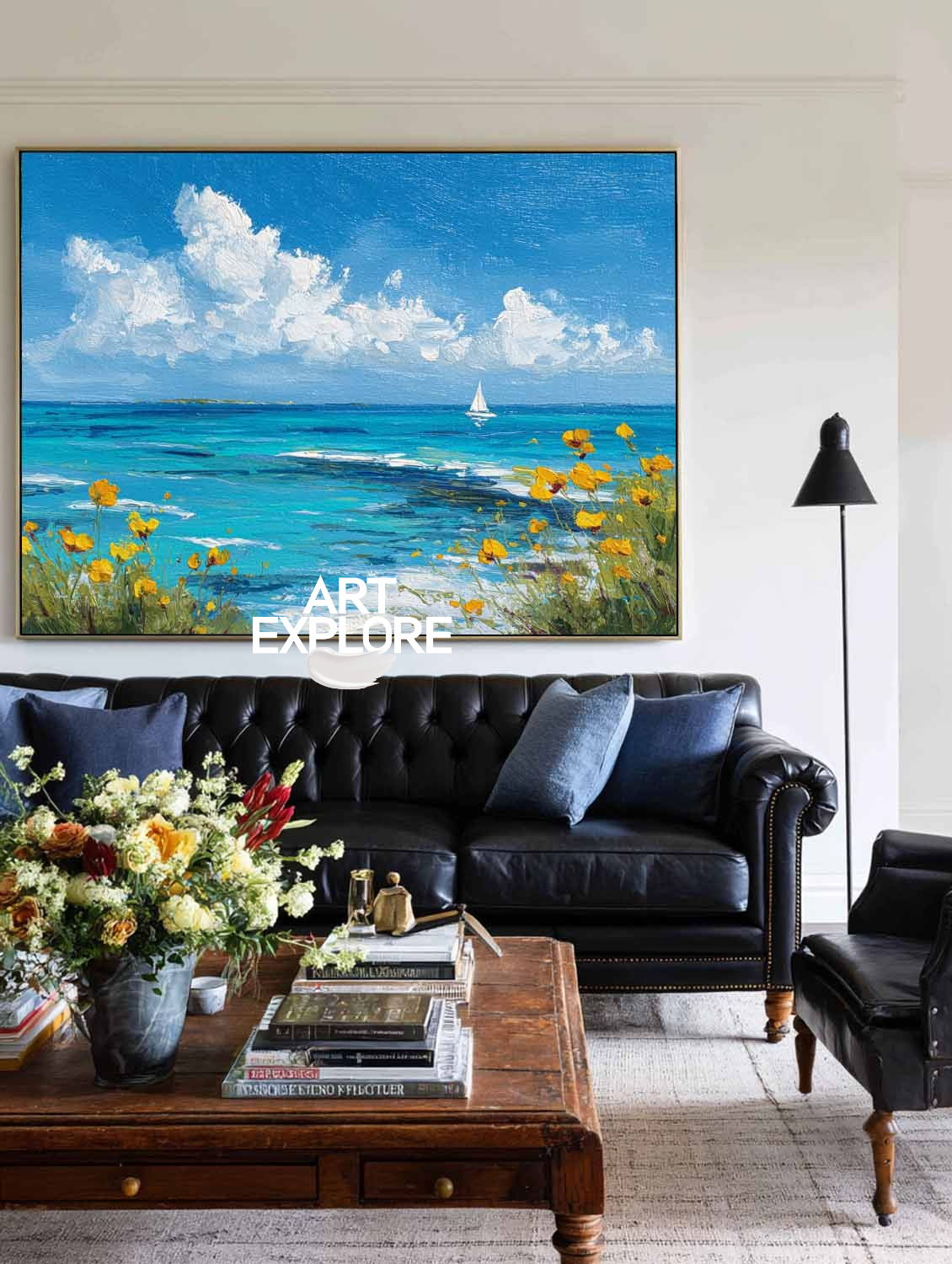 Blue Sea View Art #ABAH211