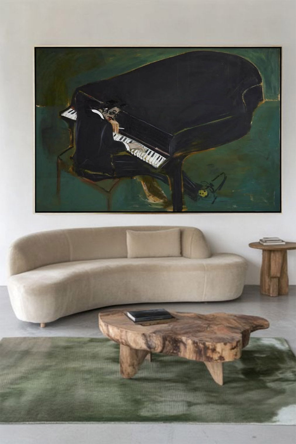 Green Piano Painting #ABAH213