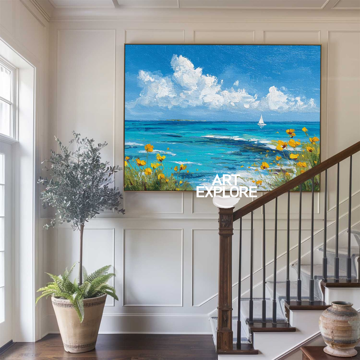 Blue Sea View Art #ABAH211