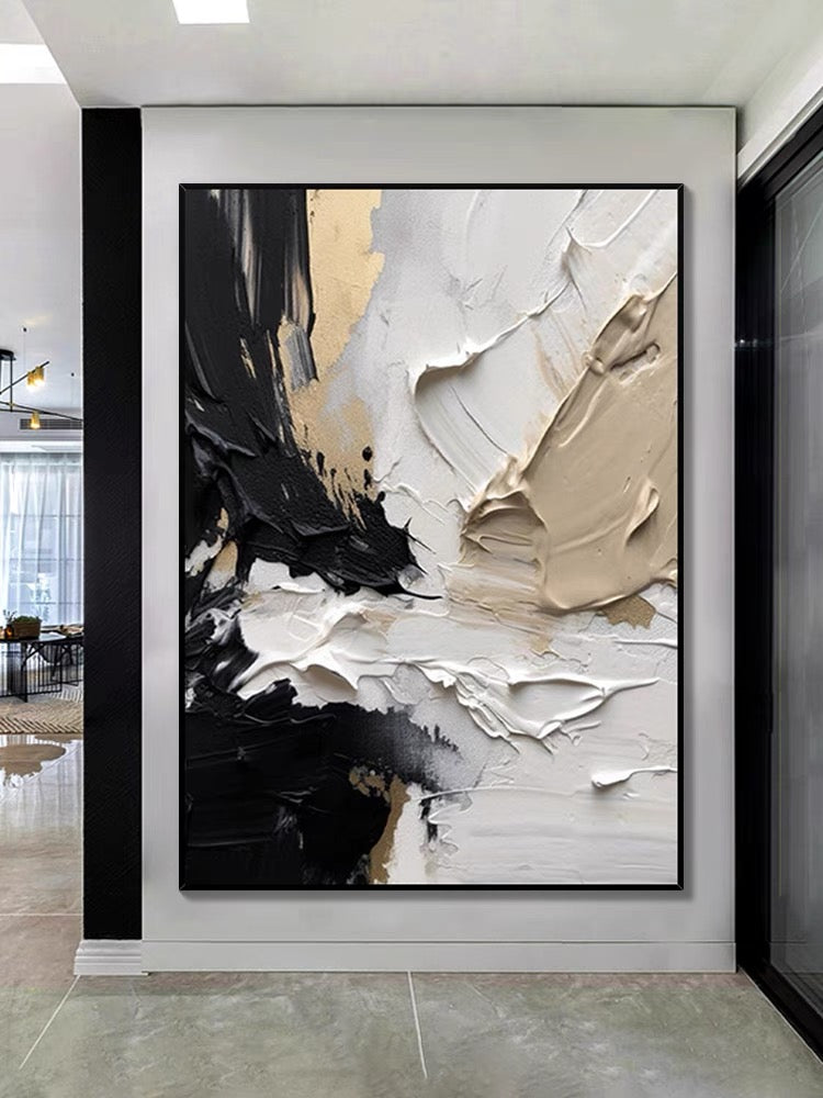 Sculptural Strokes – Modern Textured Wall Art