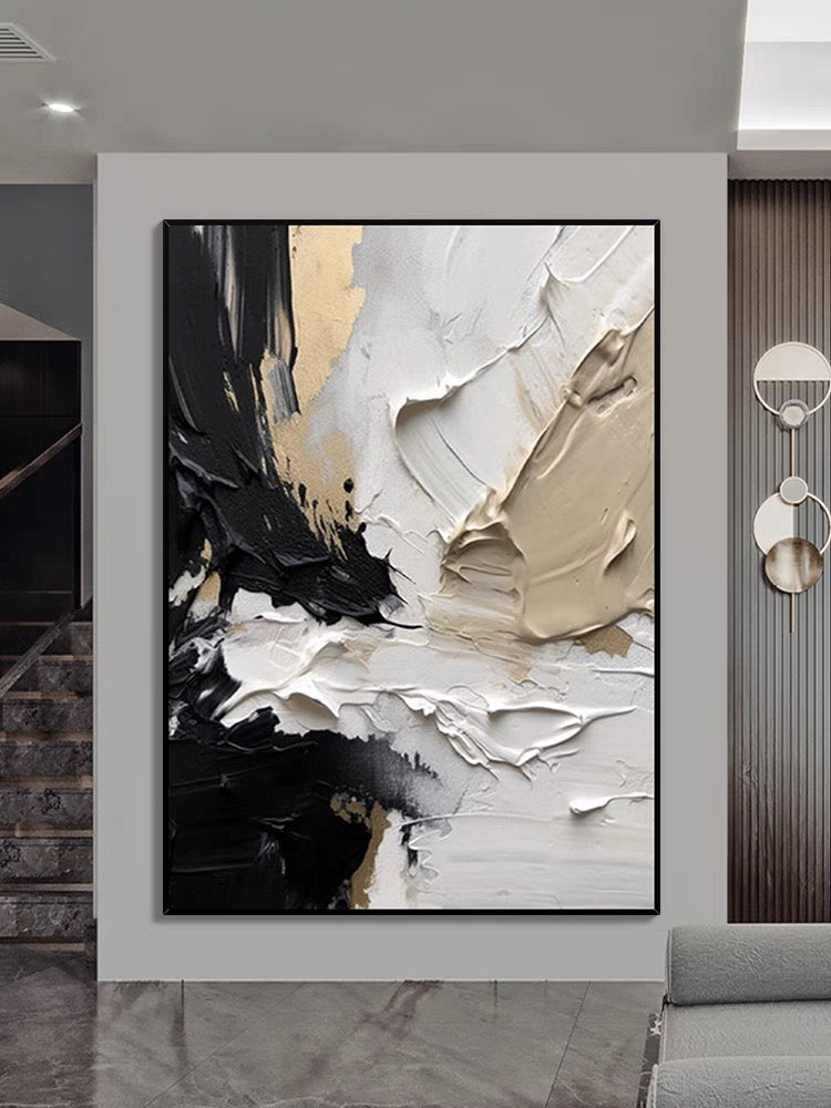 Sculptural Strokes – Modern Textured Wall Art