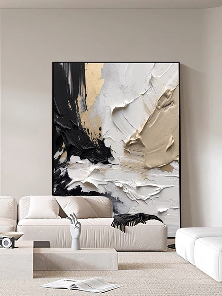 Sculptural Strokes – Modern Textured Wall Art