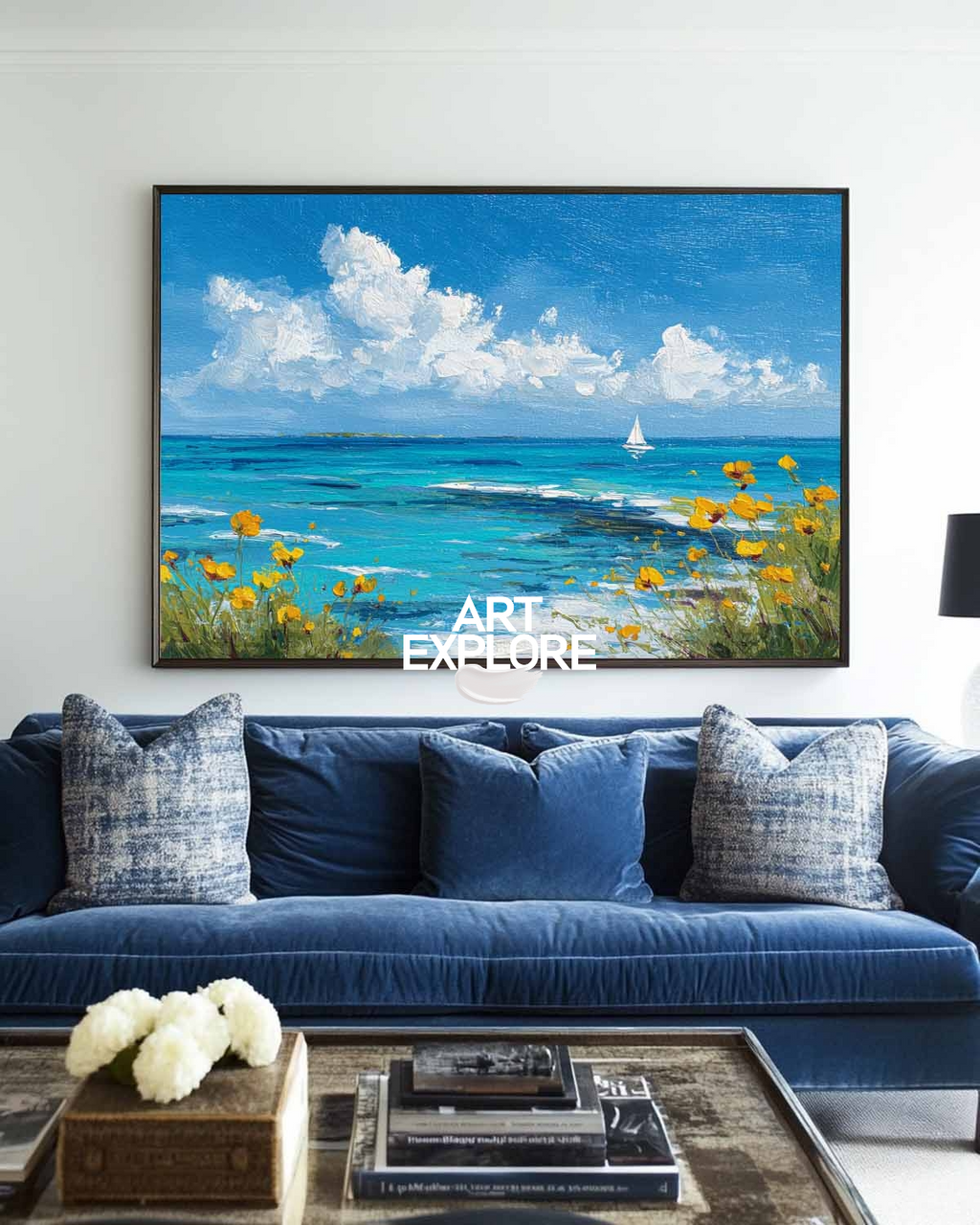 Blue Sea View Art #ABAH211