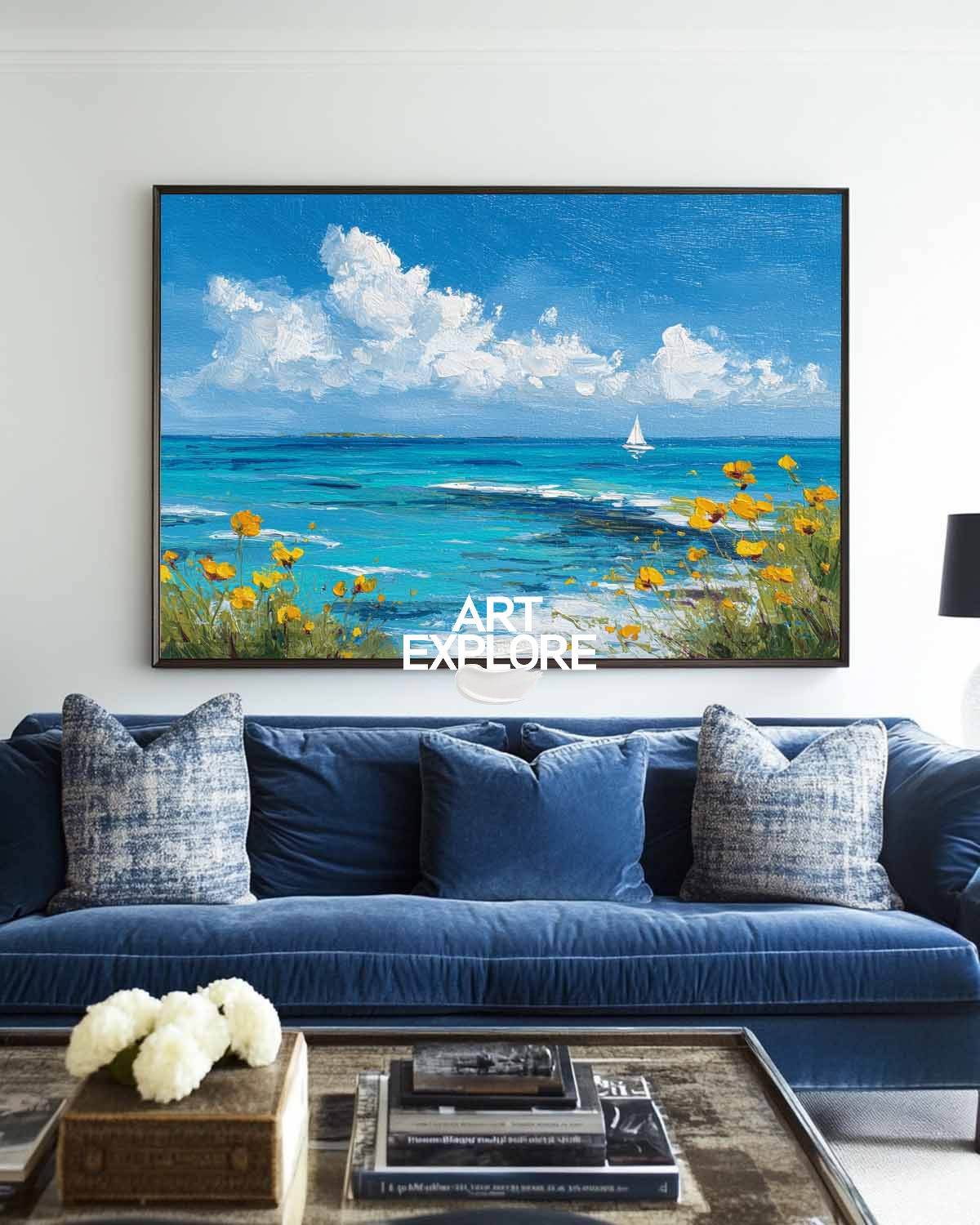 Blue Sea View Art #ABAH211