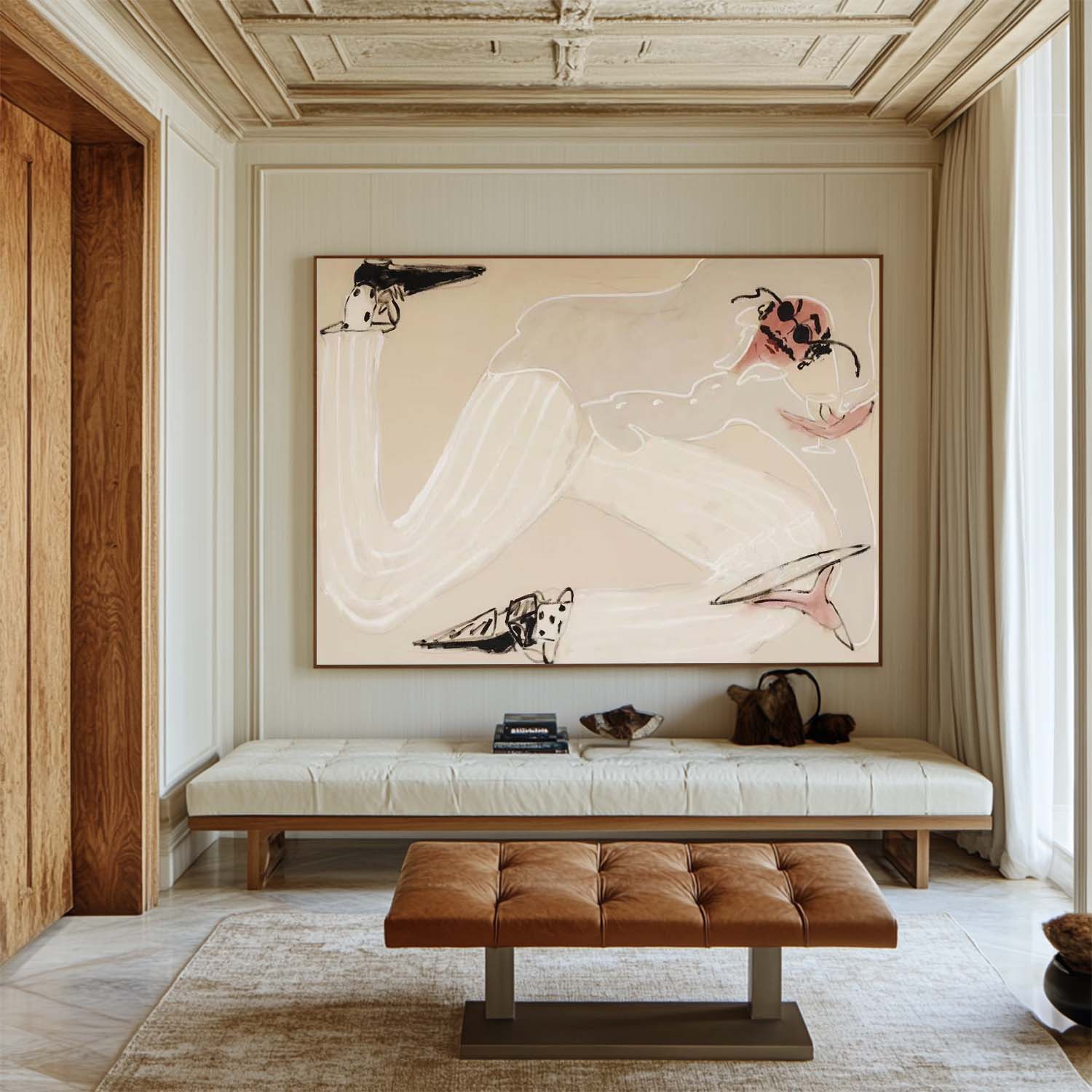 Beige Vintage Wall Art #ABAH216