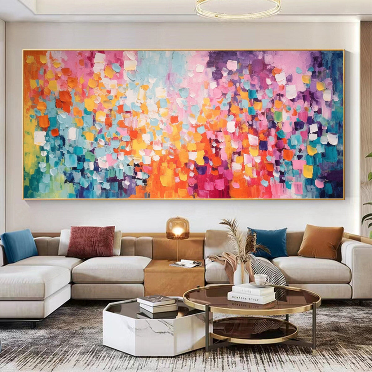Special Payment Link for Color Block Carnival-Vivid Colorful Block Oil Painting