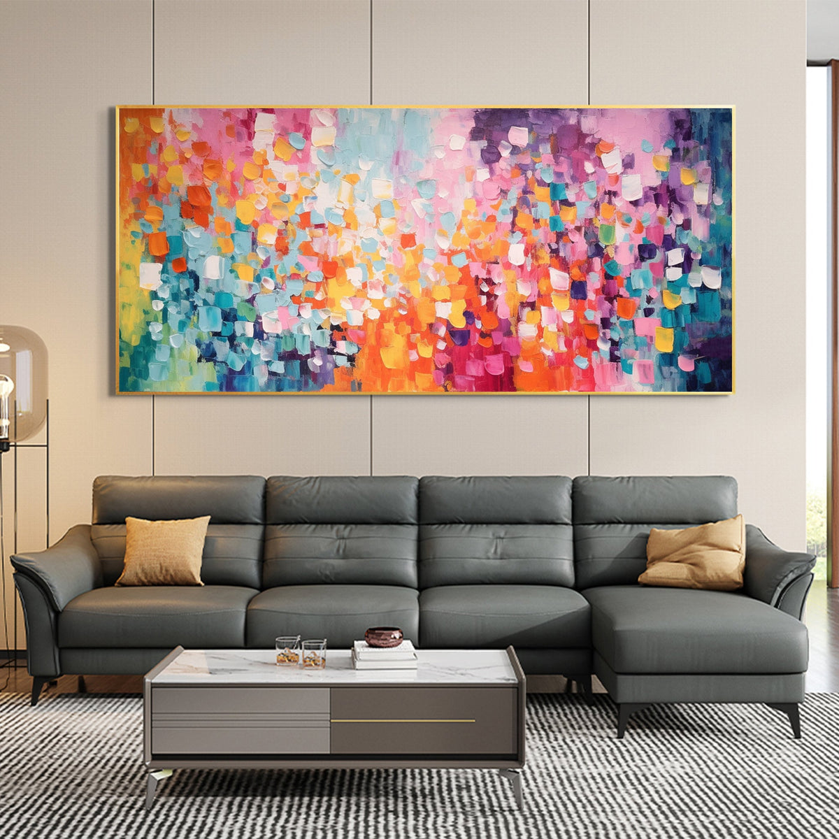 Special Payment Link for Color Block Carnival-Vivid Colorful Block Oil Painting