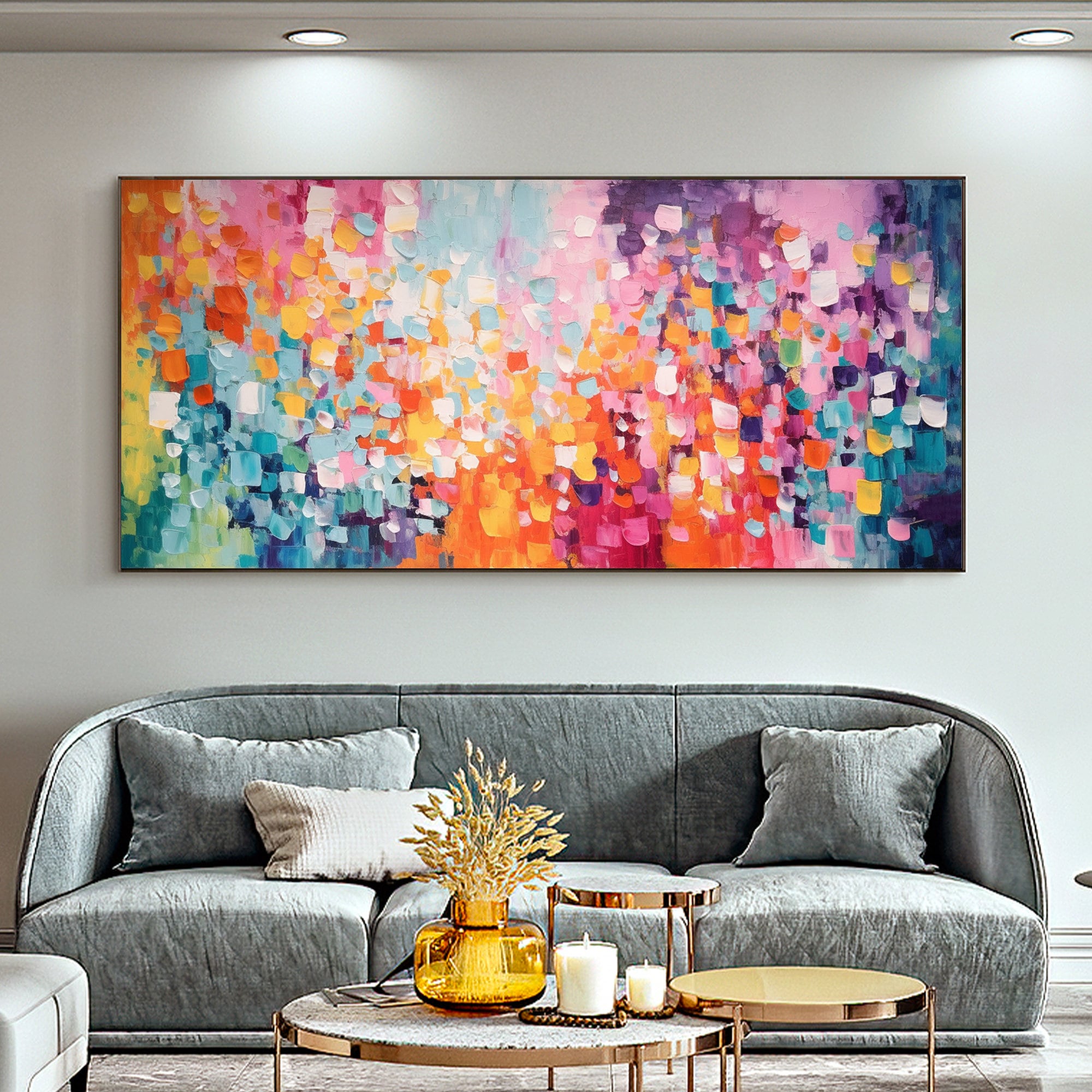 Special Payment Link for Color Block Carnival-Vivid Colorful Block Oil Painting