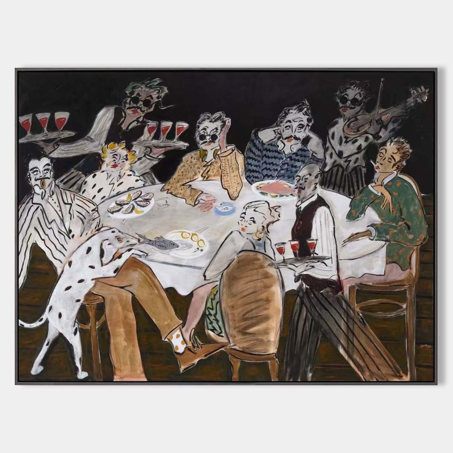 Black Party Wall Art #ABAH215