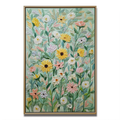 Sunflowers & Blossoms Textured Oil Painting | Floral Wall Art for Home Décor