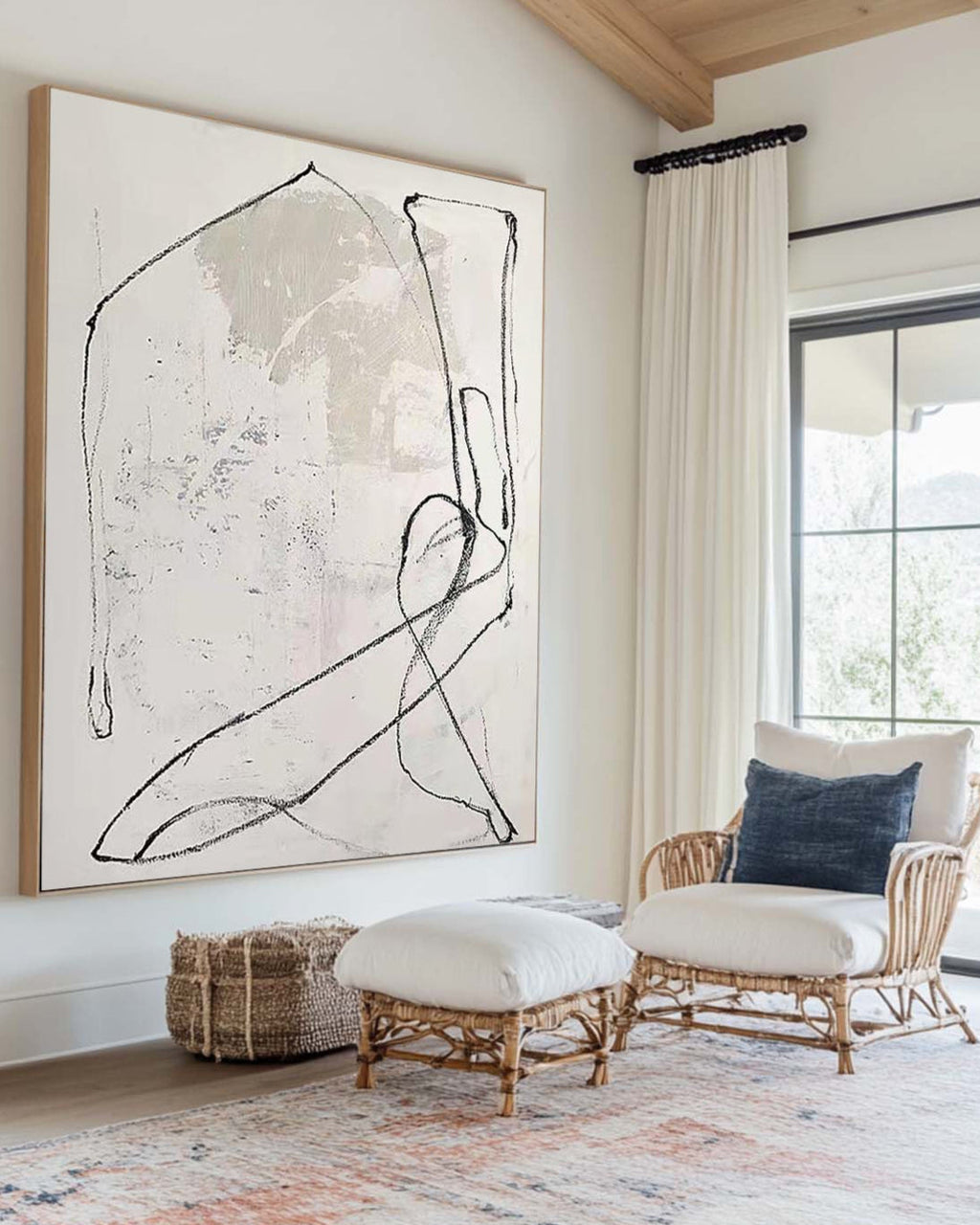 White Minimalist Painting #ABAV182