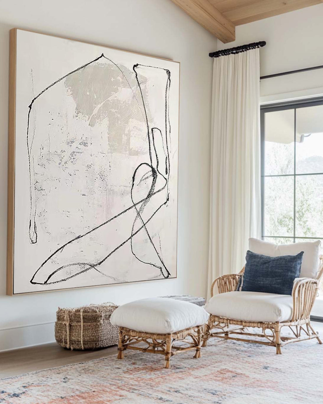 White Minimalist Painting #ABAV182