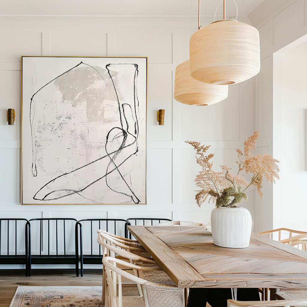 White Minimalist Painting #ABAV182