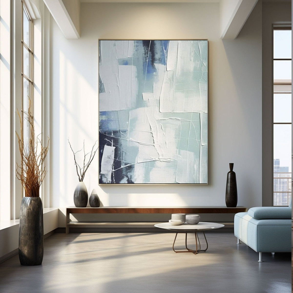 Minimalist Painting Ombre living room wall art