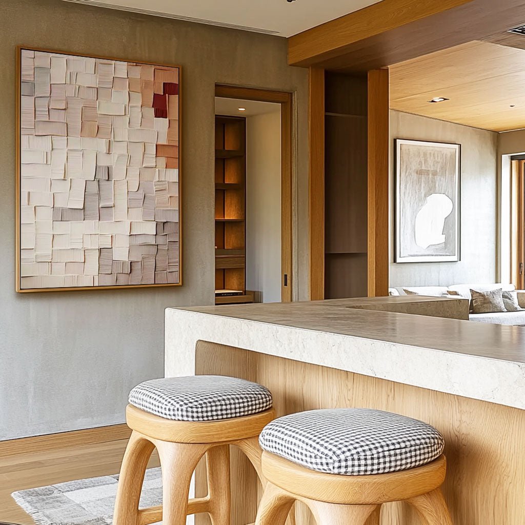 Abstract Painting "Tissages Doux"