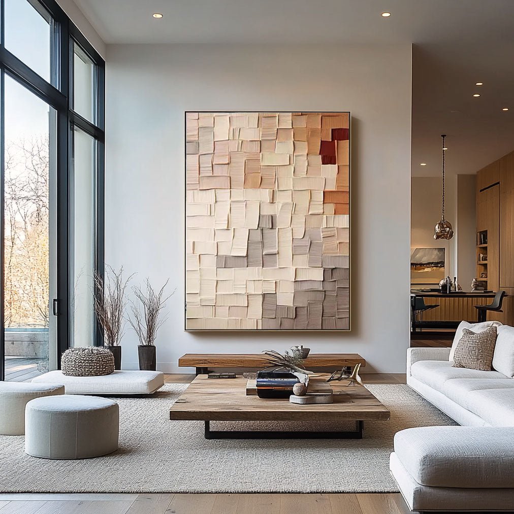 Abstract Painting "Tissages Doux"