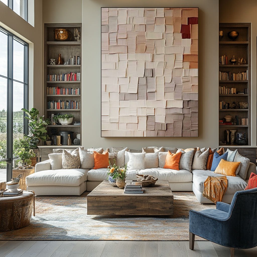 Abstract Painting "Tissages Doux"