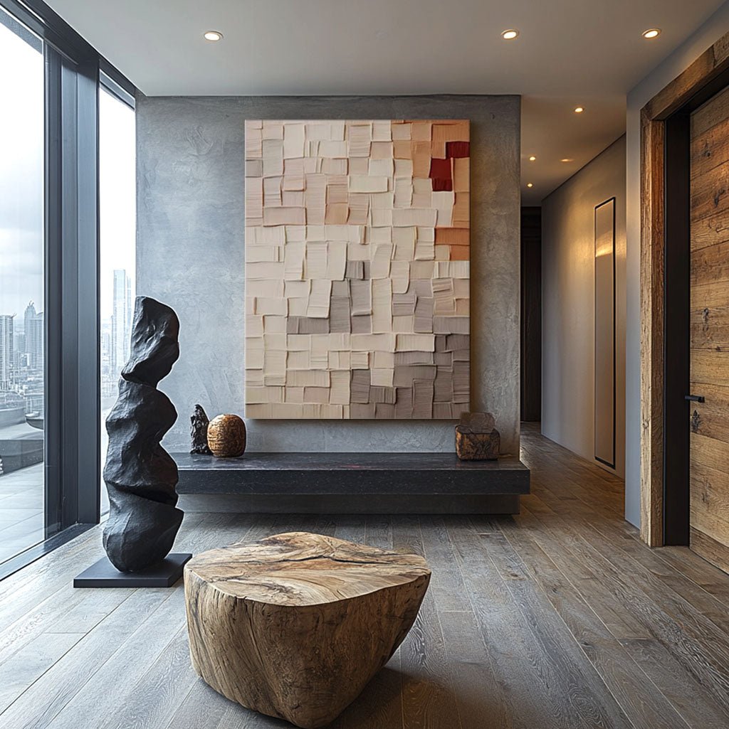 Abstract Painting "Tissages Doux"