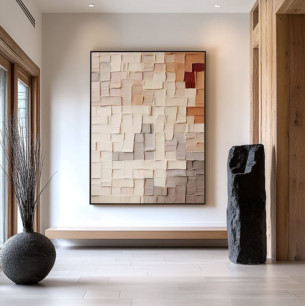 Abstract Painting "Tissages Doux"