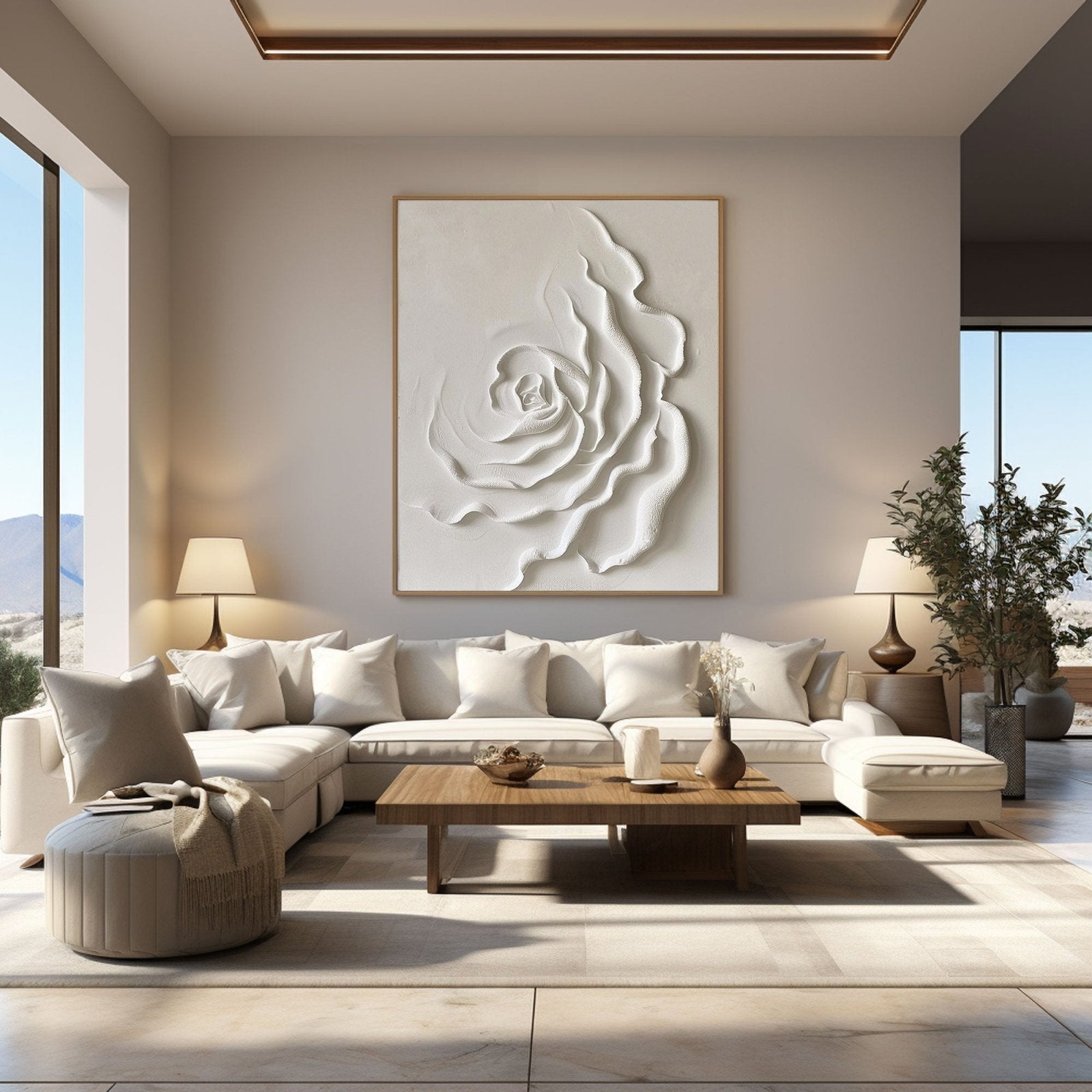 Plaster Painting "Eternal Blossom"