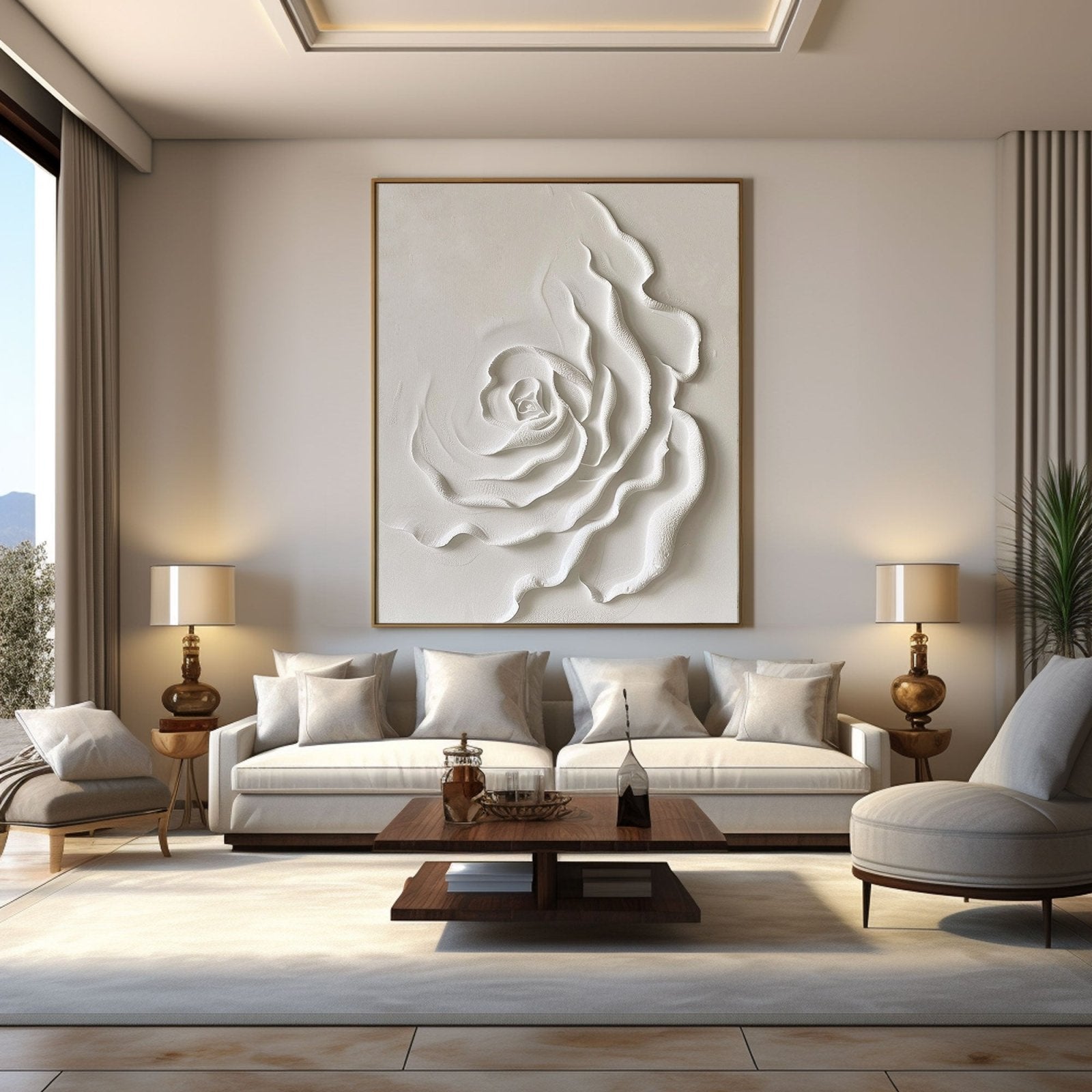 Plaster Painting "Eternal Blossom"