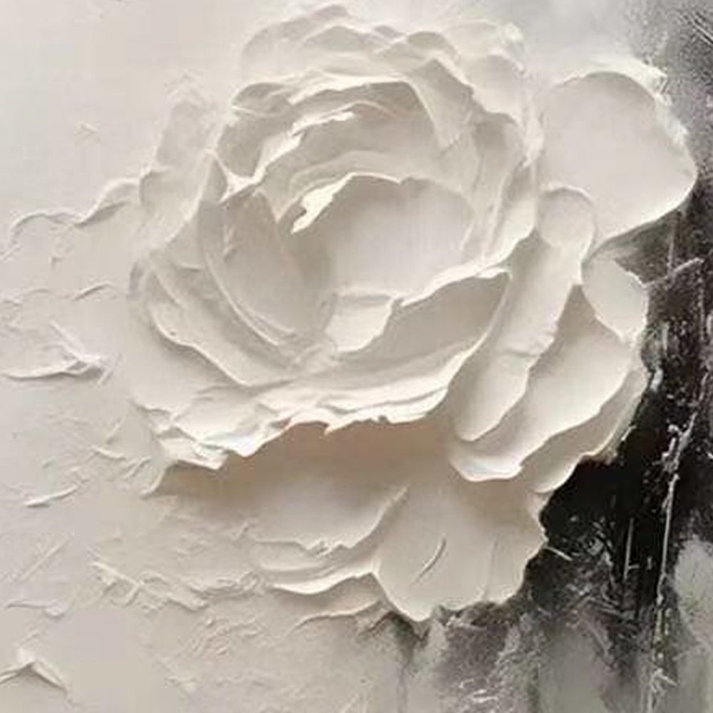 Plaster Painting "Rose de Silence"