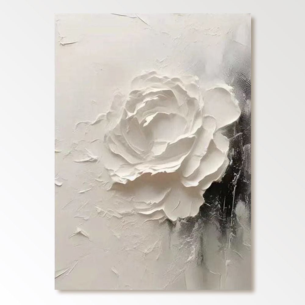 Plaster Painting "Rose de Silence"